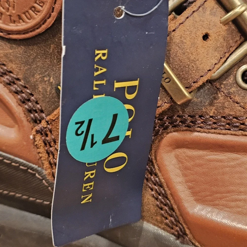 Polo Ralph‎ Lauren Oslo Low Waterproof Leather Suede Boots Mens Size 7.5